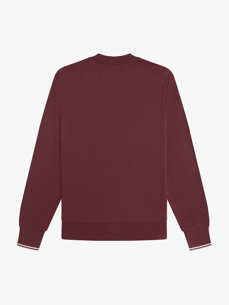 Fred Perry Red Crew Neck Sweatshirt - Image 5 of 5