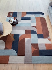 Asiatic Rugs Terracotta Matrix Klotski Rug - Image 1 of 5