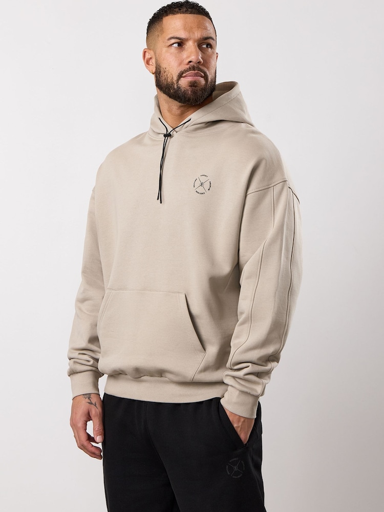 Gym King Brown Stoic Krafla Loopback Hoodie - Image 1 of 4