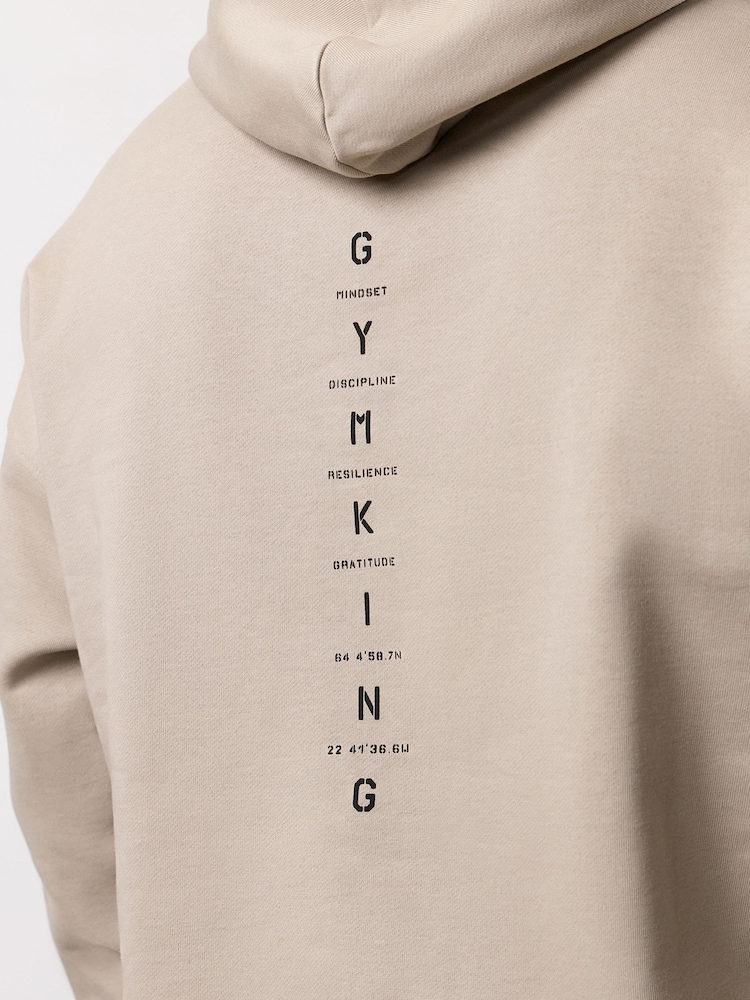 Gym King Brown Stoic Krafla Loopback Hoodie - Image 4 of 4
