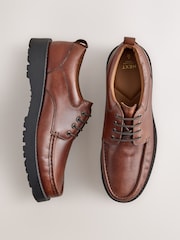Tan Brown Apron Leather Shoes - Image 1 of 4