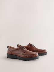 Tan Brown Apron Leather Shoes - Image 3 of 4