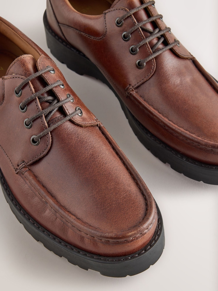 Tan Brown Apron Leather Shoes - Image 4 of 4 Tan Brown Apron Leather Shoes - Image 4 of 4