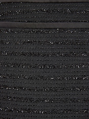 Love & Roses Black Petite Tailored Shimmer Boucle Lace Hem Mini Skirt - Image 4 of 4
