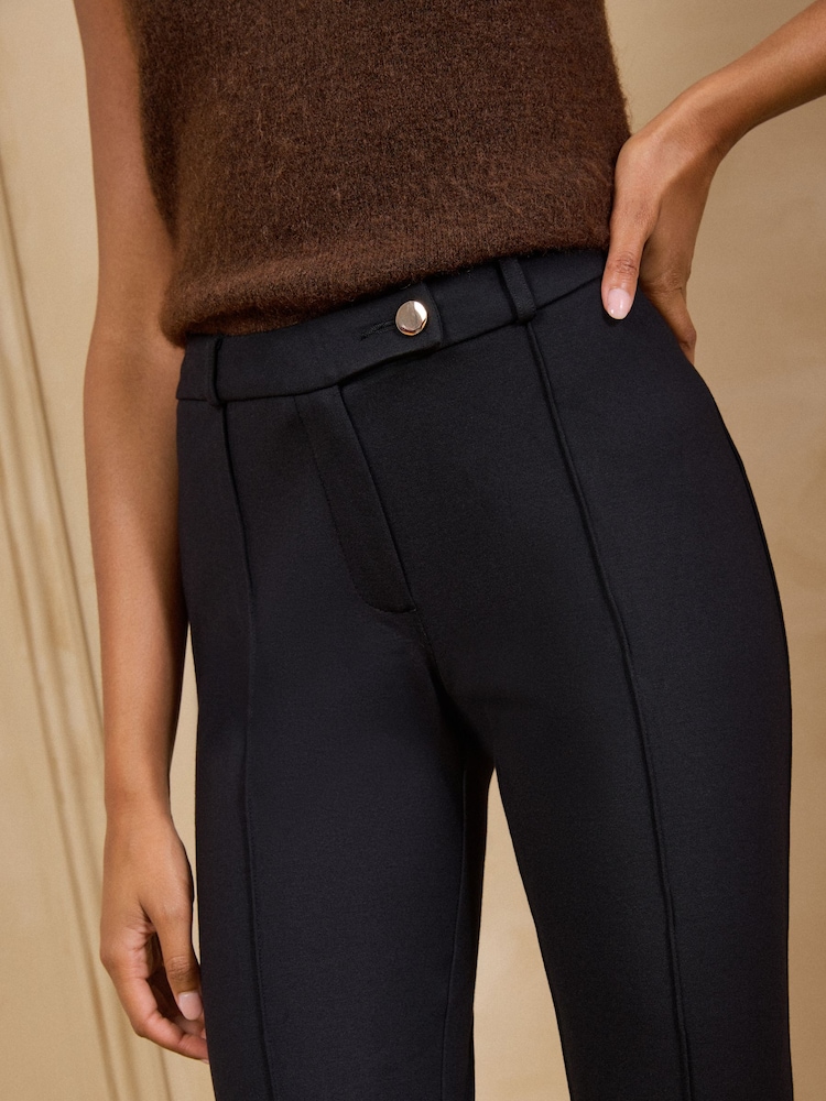 Love & Roses Black Petite Slim Leg Ponte Trousers - Image 2 of 4