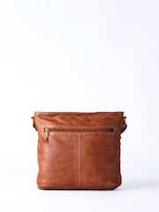 Lakeland Leather Brown Storrs Woven Cross-Body Bag - Image 4 of 7