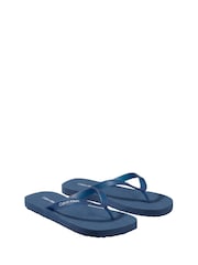 Calvin Klein Blue Logo Flip Flops - Image 3 of 6
