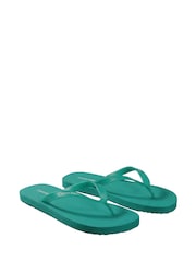 Calvin Klein Green Logo Flip Flops - Image 3 of 6