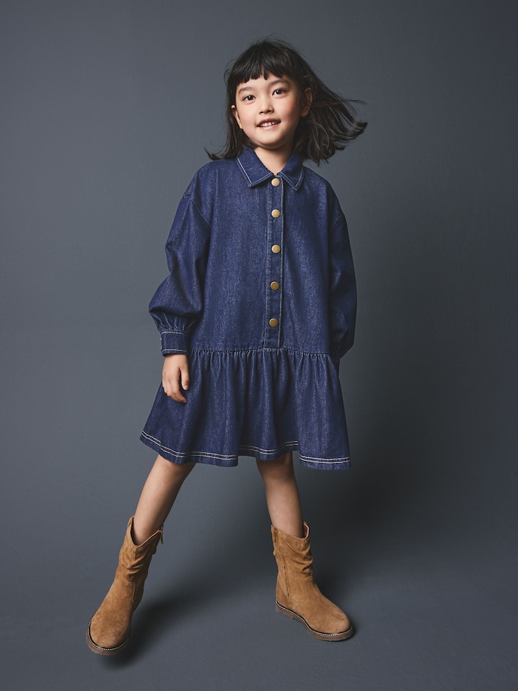 Denim Shirt Dress (3-16yrs) - Image 1 of 10