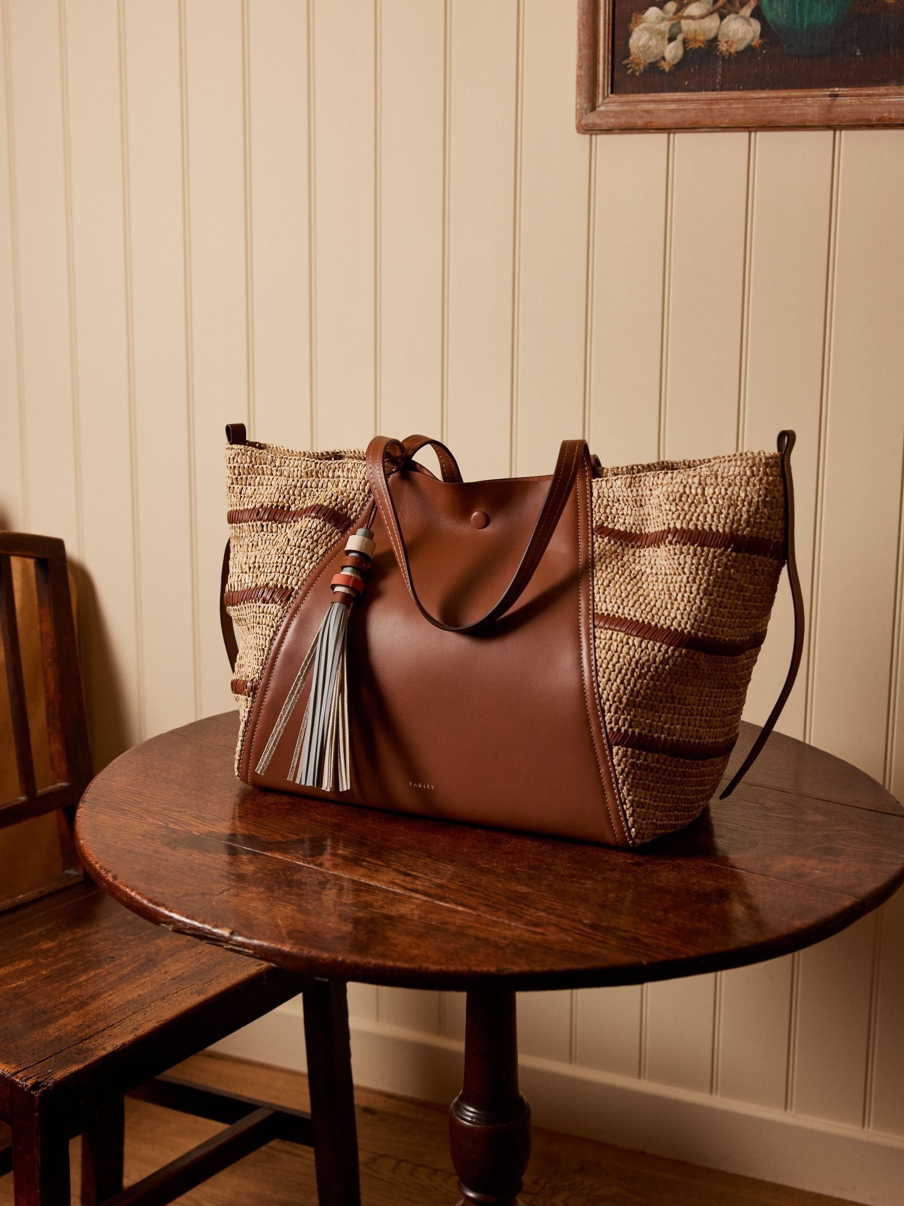 Buy Radley Brown The Delphine Raffia Tote Bag from Next Kazakhstan