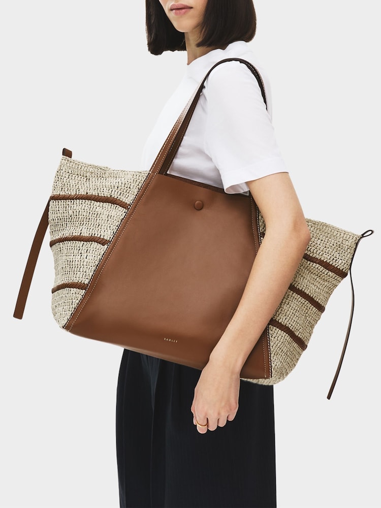 Radley Brown The Delphine Raffia Tote Bag - Image 8 of 8