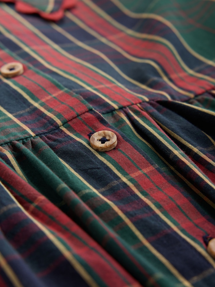 Red Collar Tartan Dress (3-16yrs) - Image 8 of 8