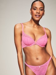 KBX Pink Pad Plunge Alice Lace Bra - Image 1 of 5