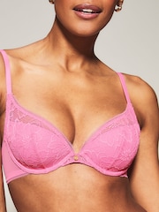 KBX Pink Pad Plunge Alice Lace Bra - Image 4 of 5