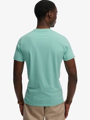 Superdry Green Essential Serif Logo Embroidered T-Shirt - Image 5 of 7