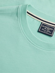 Superdry Green Essential Serif Logo Embroidered T-Shirt - Image 7 of 7