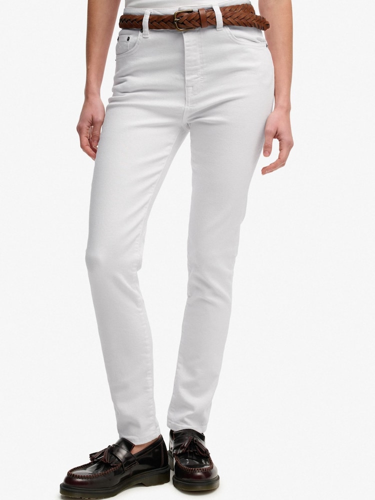 Superdry White High Rise Skinny Jeans - Image 1 of 9