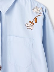 Oliver Bonas Hellblaues Besticktes Hemd mit Weiten Ärmeln - Bild 6 von 8