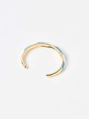 Oliver Bonas Blue Davina Striped Bangle - Image 2 of 4
