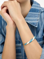 Oliver Bonas Blue Davina Striped Bangle - Image 4 of 4