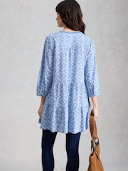 White Stuff Blue Marta Embroidered Tunic - Image 2 of 6