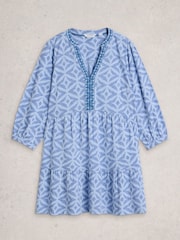 White Stuff Blue Marta Embroidered Tunic - Image 5 of 6