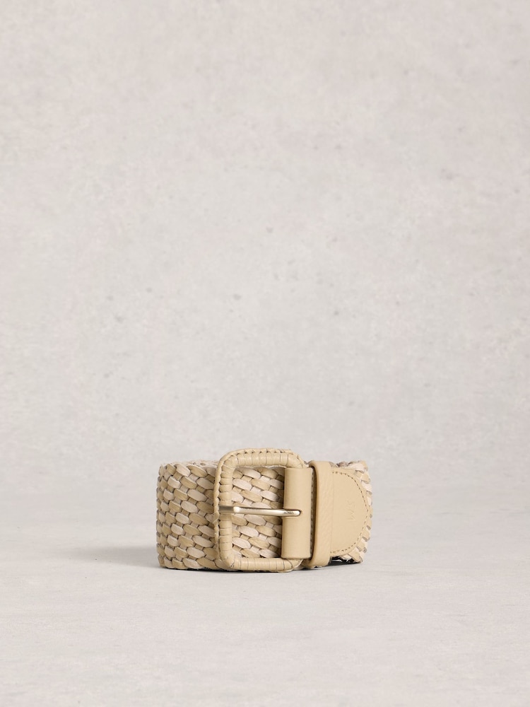 White Stuff Natural Leather Weave Belt - Image 1 of 3
