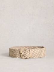 White Stuff Natural Leather Weave Belt - Image 2 of 3