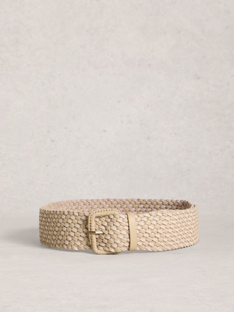 White Stuff Natural Leather Weave Belt - Image 2 of 3