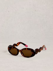 White Stuff Brown Slim Sunglasses - Image 1 of 4