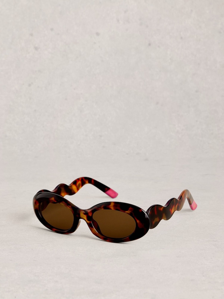 White Stuff Brown Slim Sunglasses - Image 1 of 4
