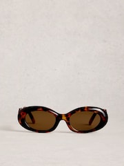 White Stuff Brown Slim Sunglasses - Image 2 of 4