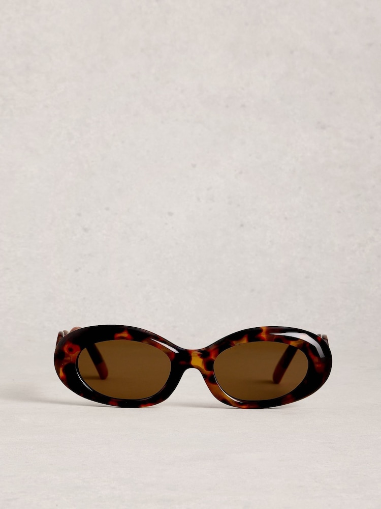 White Stuff Brown Slim Sunglasses - Image 2 of 4