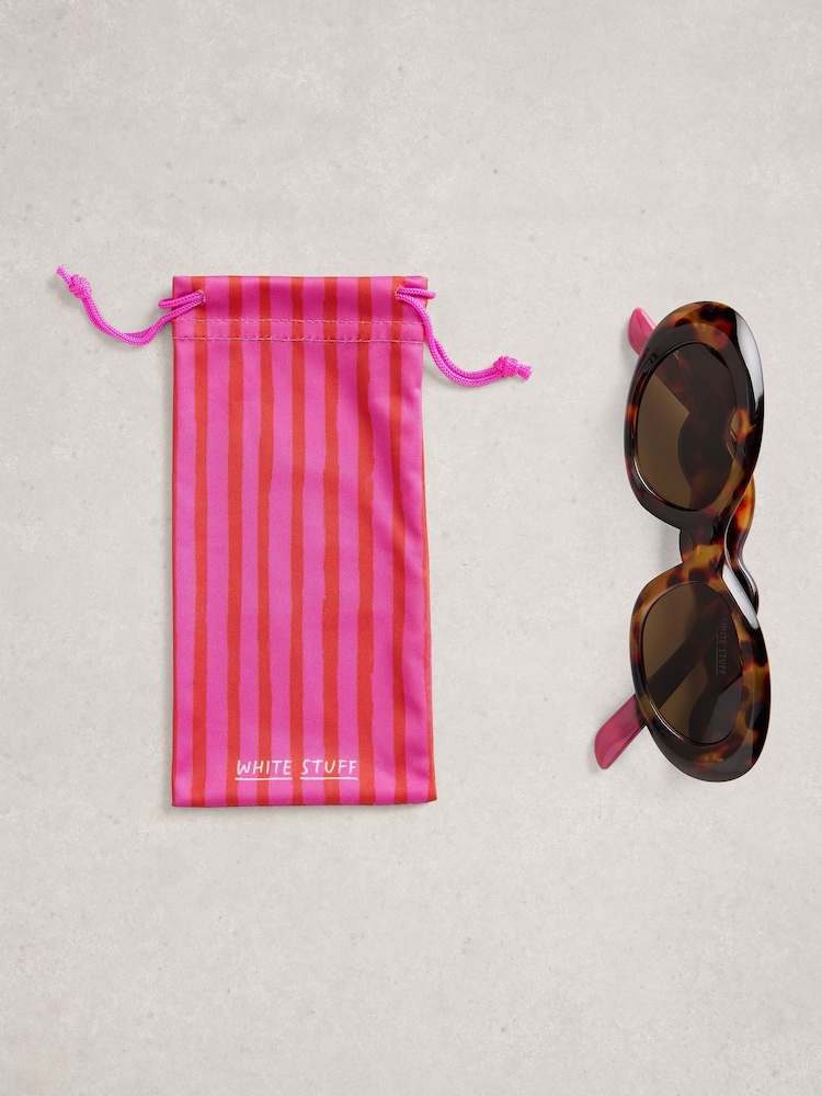 White Stuff Brown Slim Sunglasses - Image 4 of 4