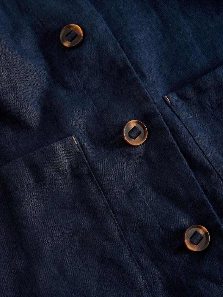 White Stuff Blue Isabel Linen Jacket - Image 6 of 6 White Stuff Blue Isabel Linen Jacket - Image 6 of 6