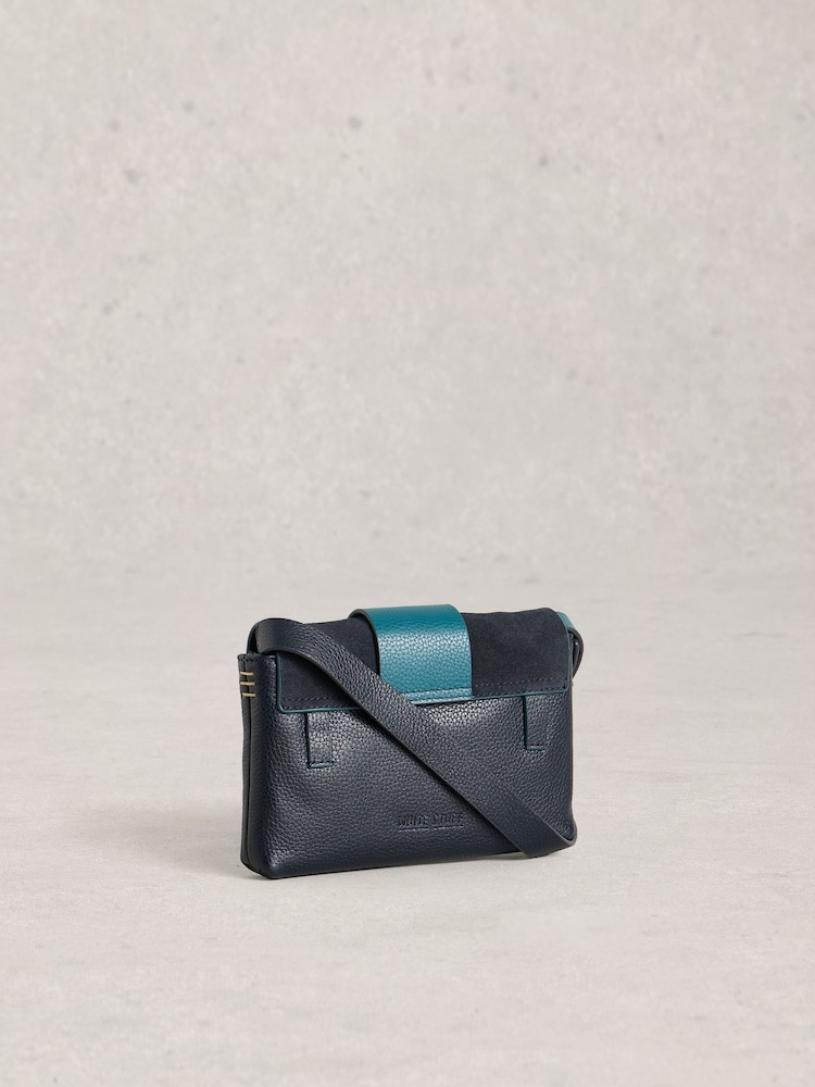 White Stuff Blue Tabby Mini Landscape Bag - Image 2 of 4 White Stuff Blue Tabby Mini Landscape Bag - Image 2 of 4