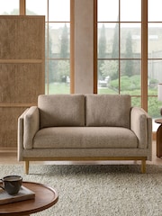 Chunky Basket Weave Dark Natural Kayden Sofa - Image 1 of 10