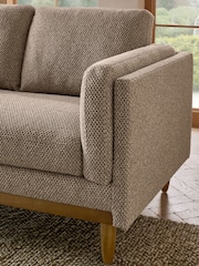 Chunky Basket Weave Dark Natural Kayden Sofa - Image 2 of 10