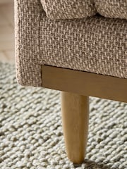 Chunky Basket Weave Dark Natural Kayden Sofa - Image 3 of 10