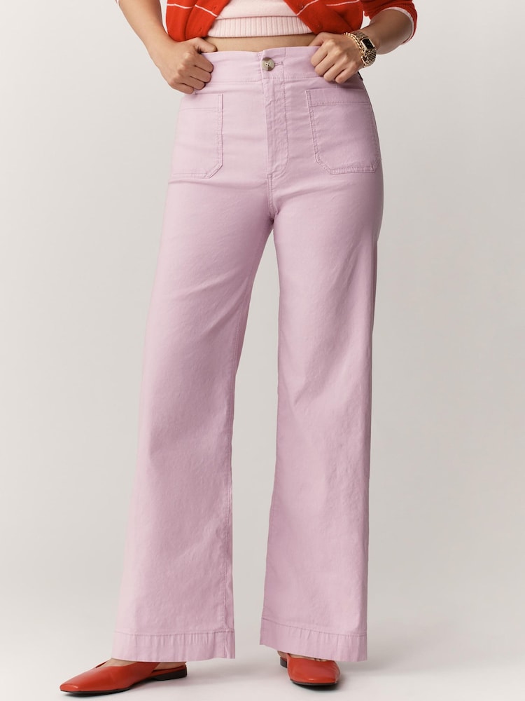 Anthropologie Maeve The Colette Wide-Leg Trousers - Image 1 of 5 Anthropologie Maeve The Colette Wide-Leg Trousers - Image 1 of 5