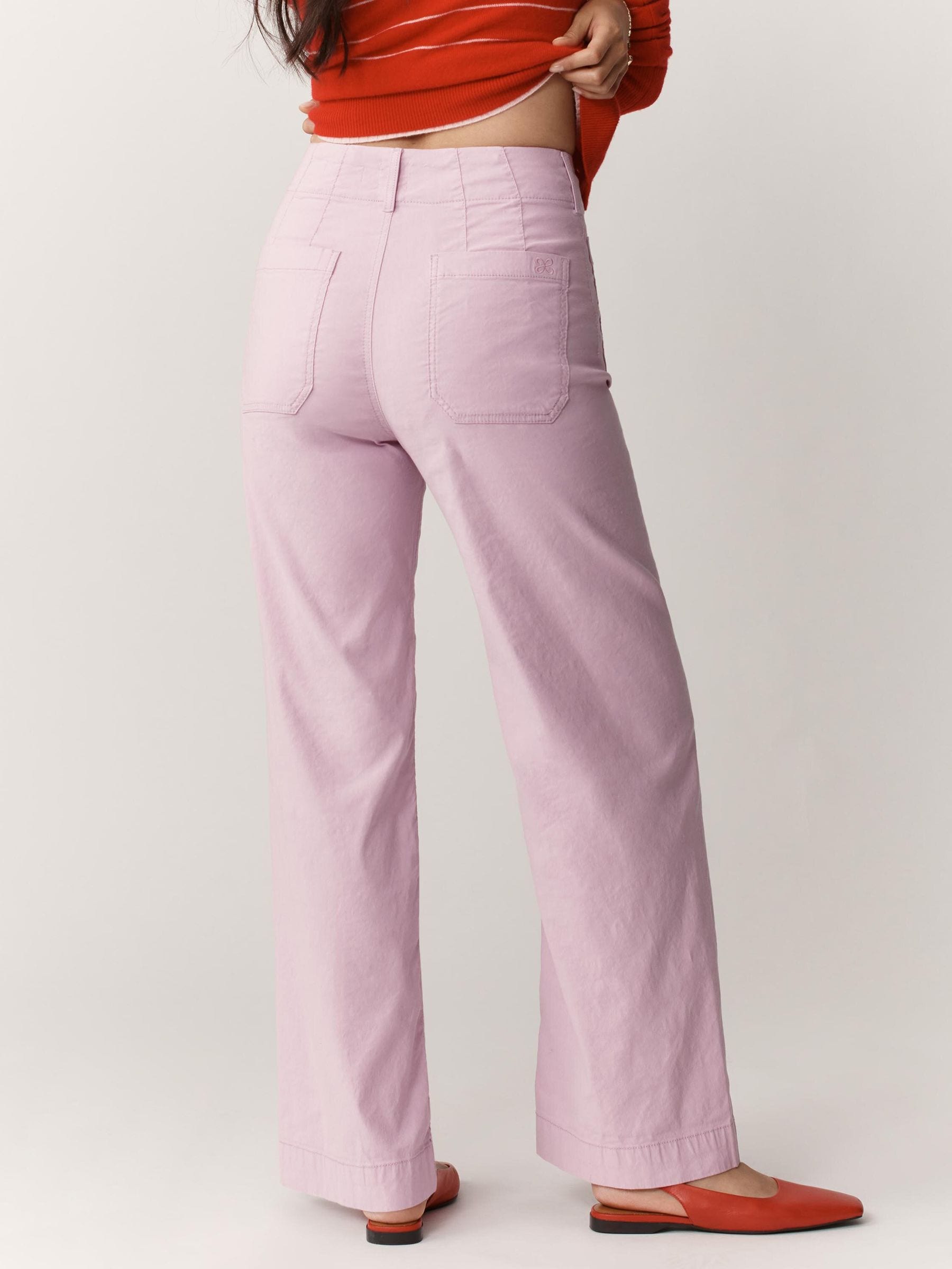 Buy Anthropologie Purple Maeve The Colette High Waisted Wide-Leg