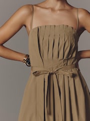 أخضر - فستان ماكسي بكسرات بطابع عملي من Anthropologie - Image 4 of 4