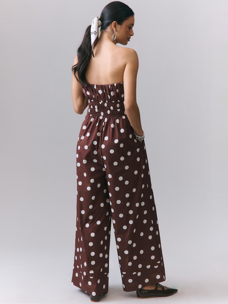 Anthropologie The Somerset ストラップレス・ブラウン・ジャンプスーツ - 画像 3 / 3