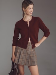 Qırmızı - Antropologiya The Juliet Cashmere Crew Boyunlu Kardigan - 3şəkildən 1 şəkil