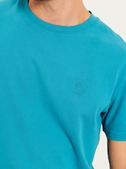 FatFace Turquoise Blue Lulworth T-Shirt - Image 3 of 6
