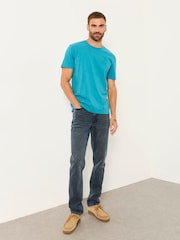 FatFace Turquoise Blue Lulworth T-Shirt - Image 4 of 6