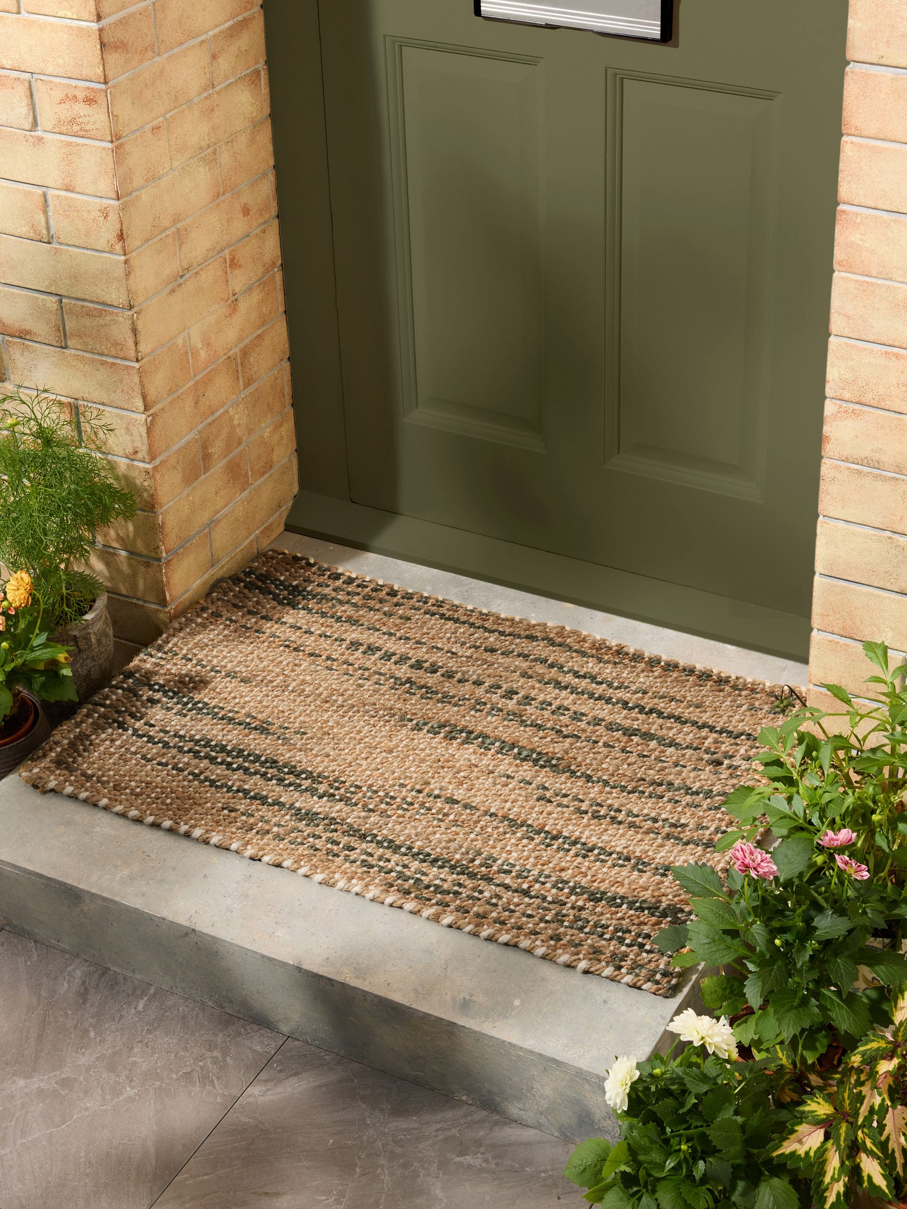 Laura Ashley Green Jute Doormat