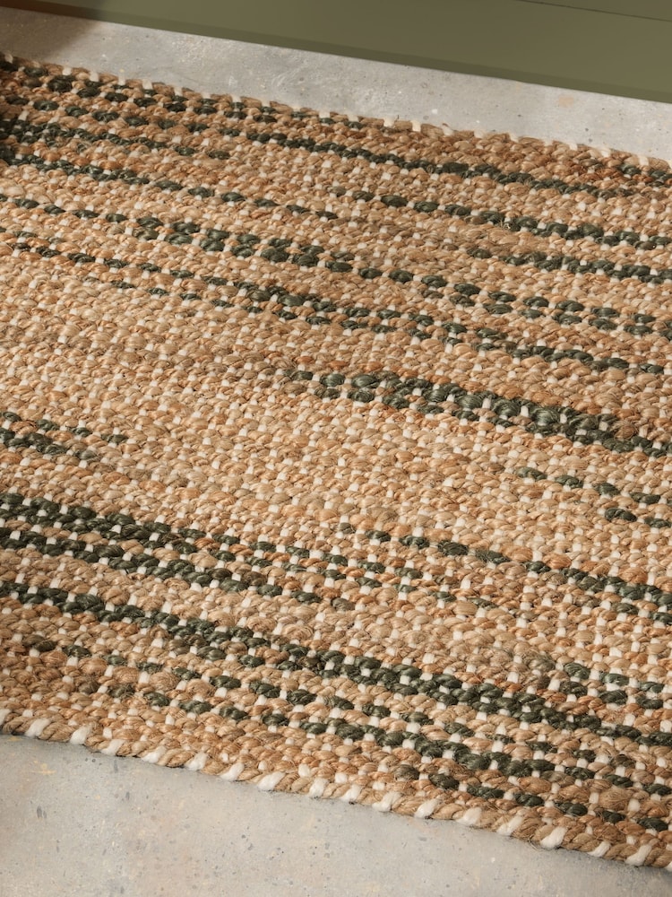 Laura Ashley Green Jute Doormat - Image 2 of 4 Laura Ashley Green Jute Doormat - Image 2 of 4