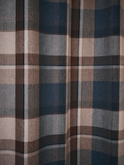 Brushed Check Hidden Tab Top Lined Curtains - Bild 5 von 5