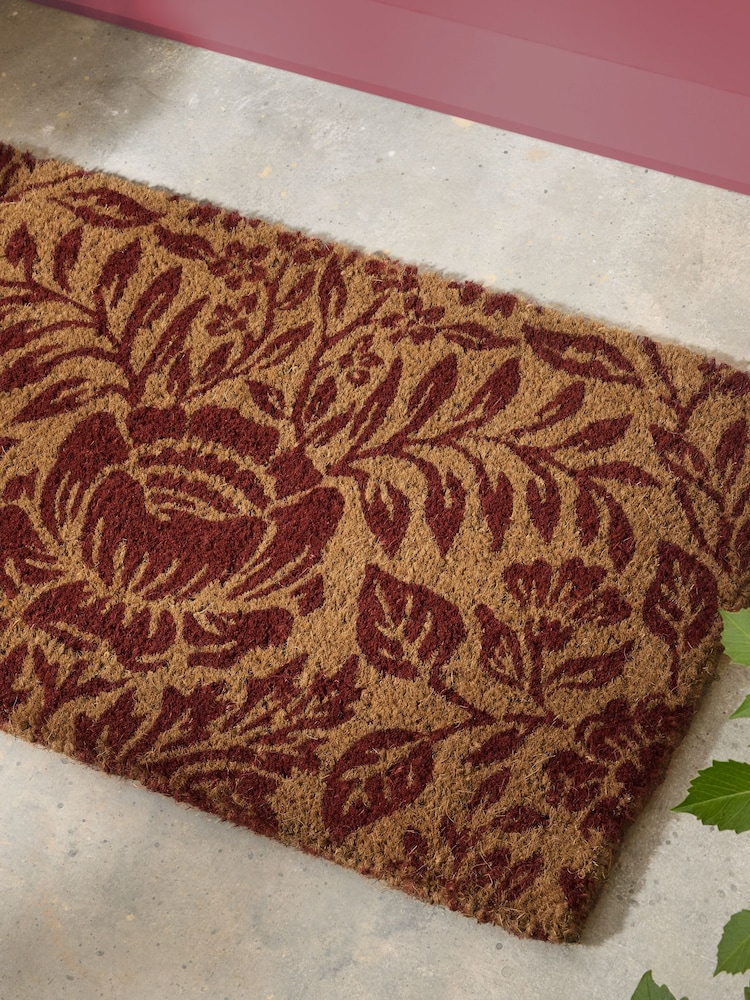 Laura Ashley Red Tufted Ashtead printed Doormat - Image 2 of 4 Laura Ashley Red Tufted Ashtead printed Doormat - Image 2 of 4